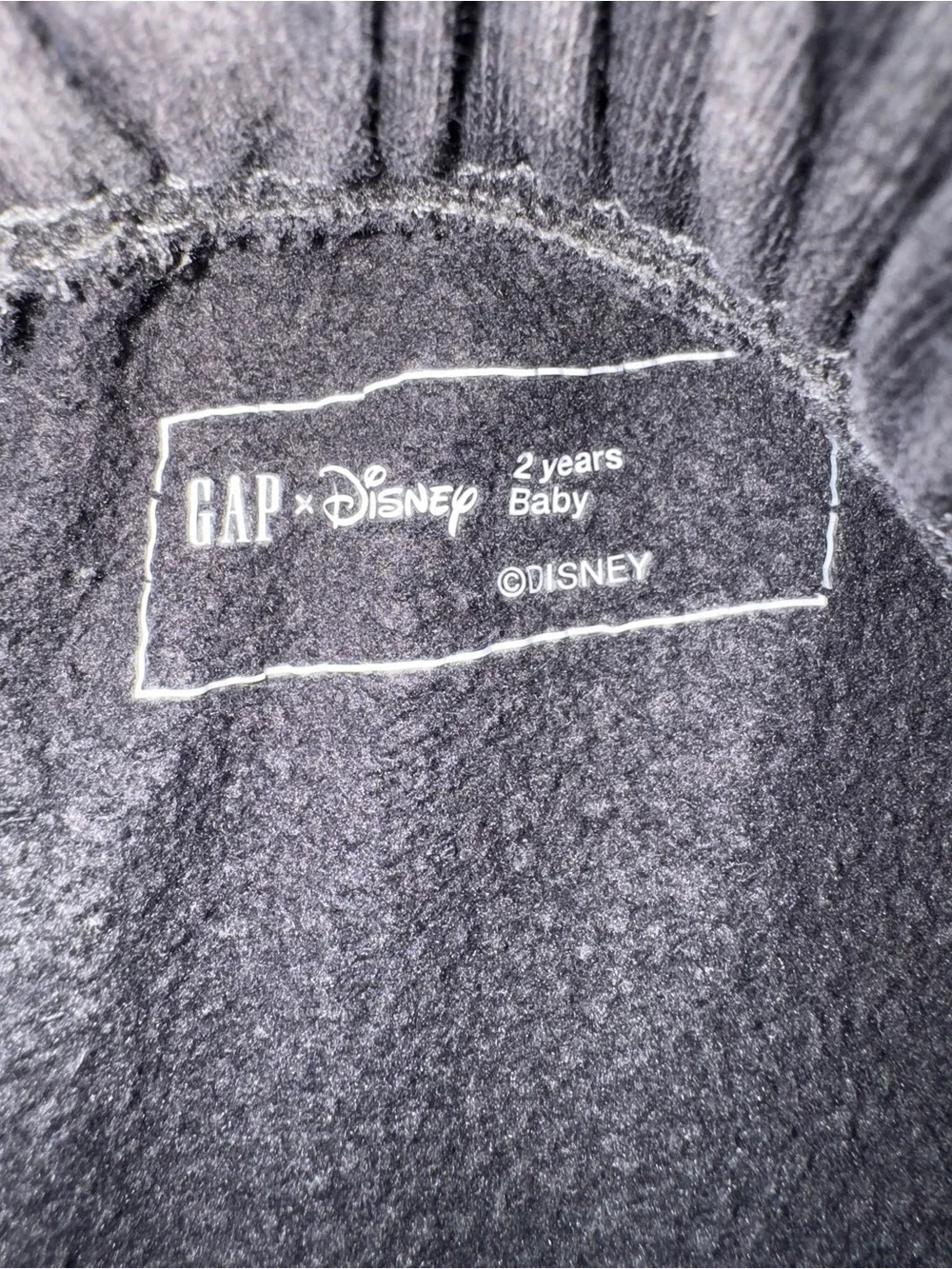 GAP Kids baggy  Black Washed Sweatpants with Mickey M Graphic wide leg size 2T